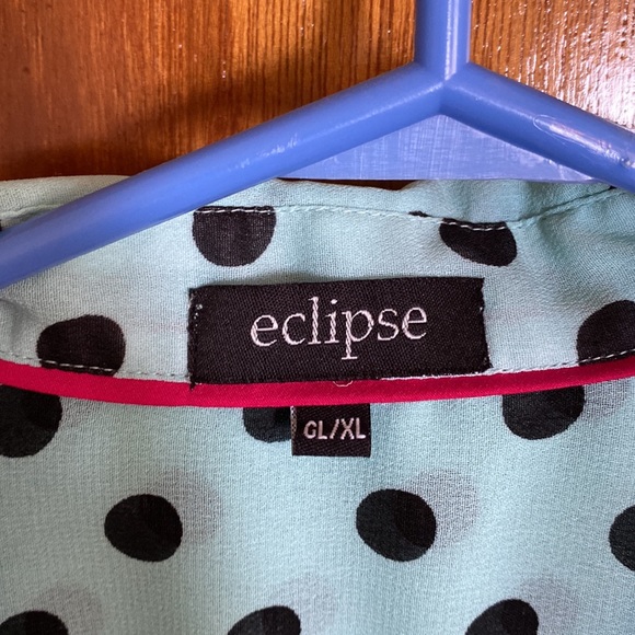 Sheer turquoise polka dot blouse from Eclipse - Picture 3 of 4